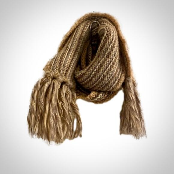 Aris Tan Striped Knit Tassel Scarf Unisex Womens One Size - Picture 12 of 13